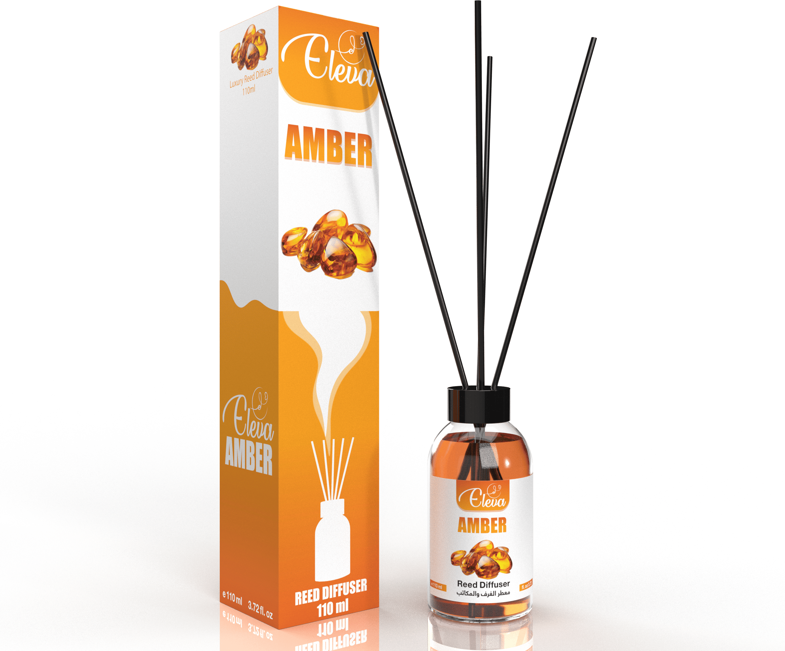 ZAN AROMA Manufacturer ELEVA – Diffuseur à bâtonnets Ambre – 110 ml