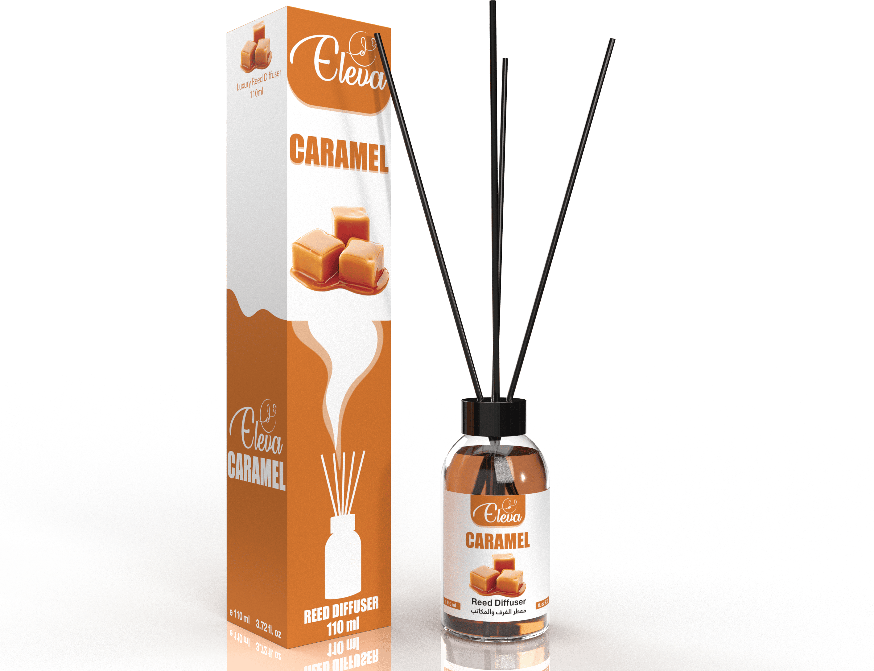 ZAN AROMA Manufacturer ELEVA – Diffuseur à bâtonnets Caramel – 110 ml