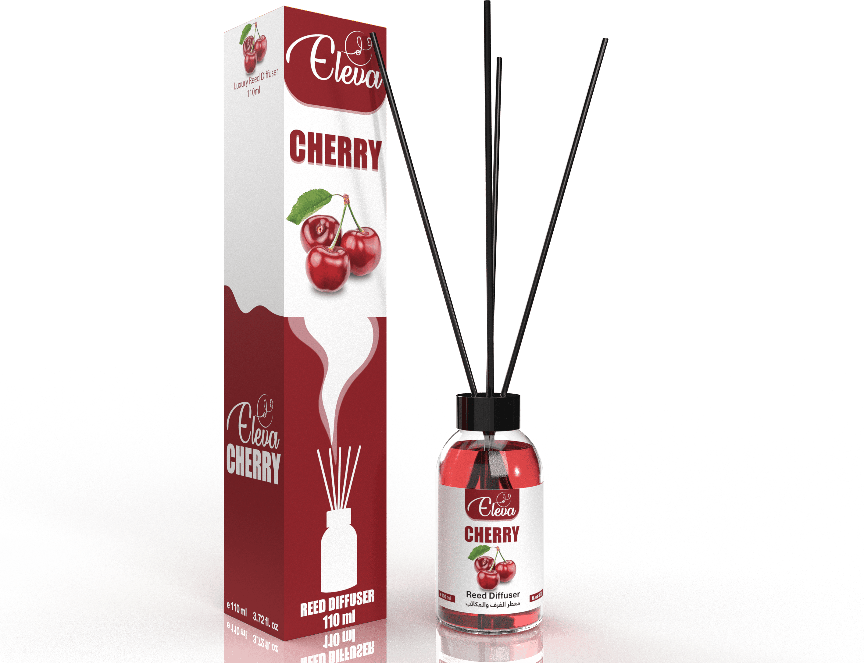 ELEVA – Diffuseur à bâtonnets Cerise – 110 ml
