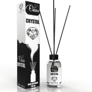 ELEVA Crystal reed diffuser, 110 ml product packaging