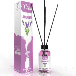 ELEVA Lavender reed diffuser, 110 ml product packaging