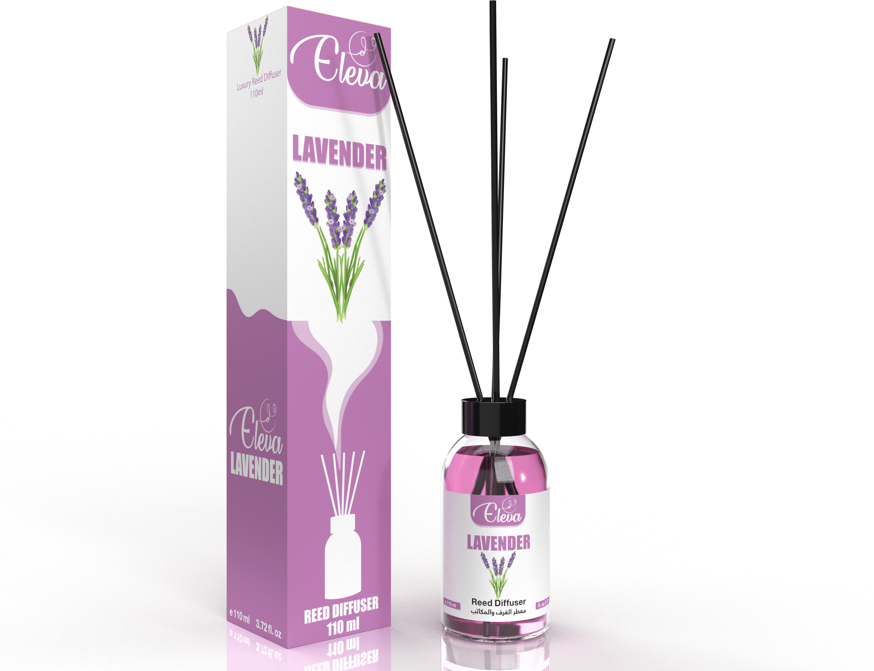 ELEVA – Diffuseur à bâtonnets Lavande – 110 ml