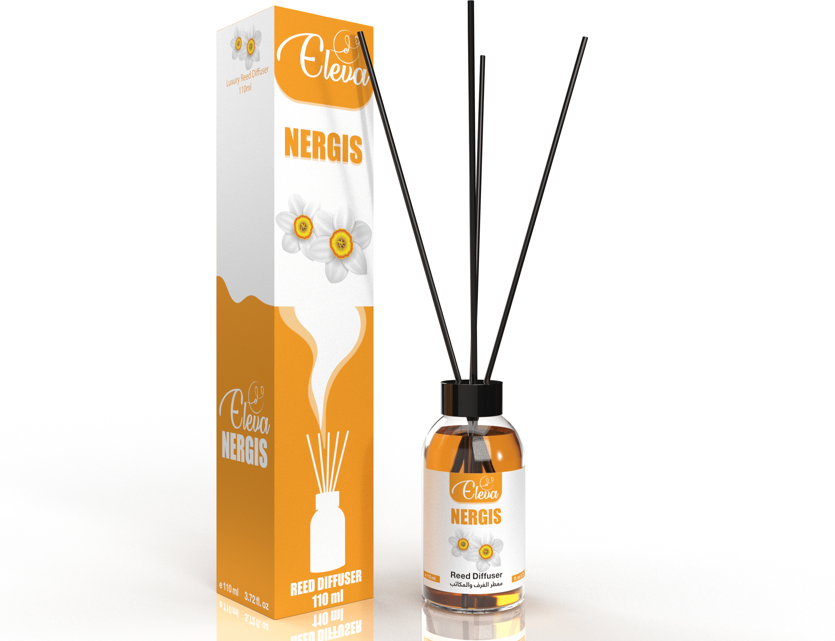 ELEVA – Diffuseur à bâtonnets Narcisse – 110 ml