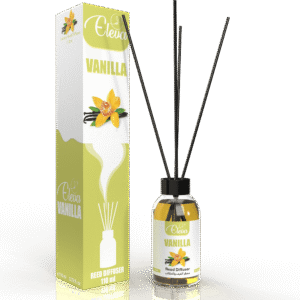 ELEVA Vanilla reed diffuser, 110 ml product packaging