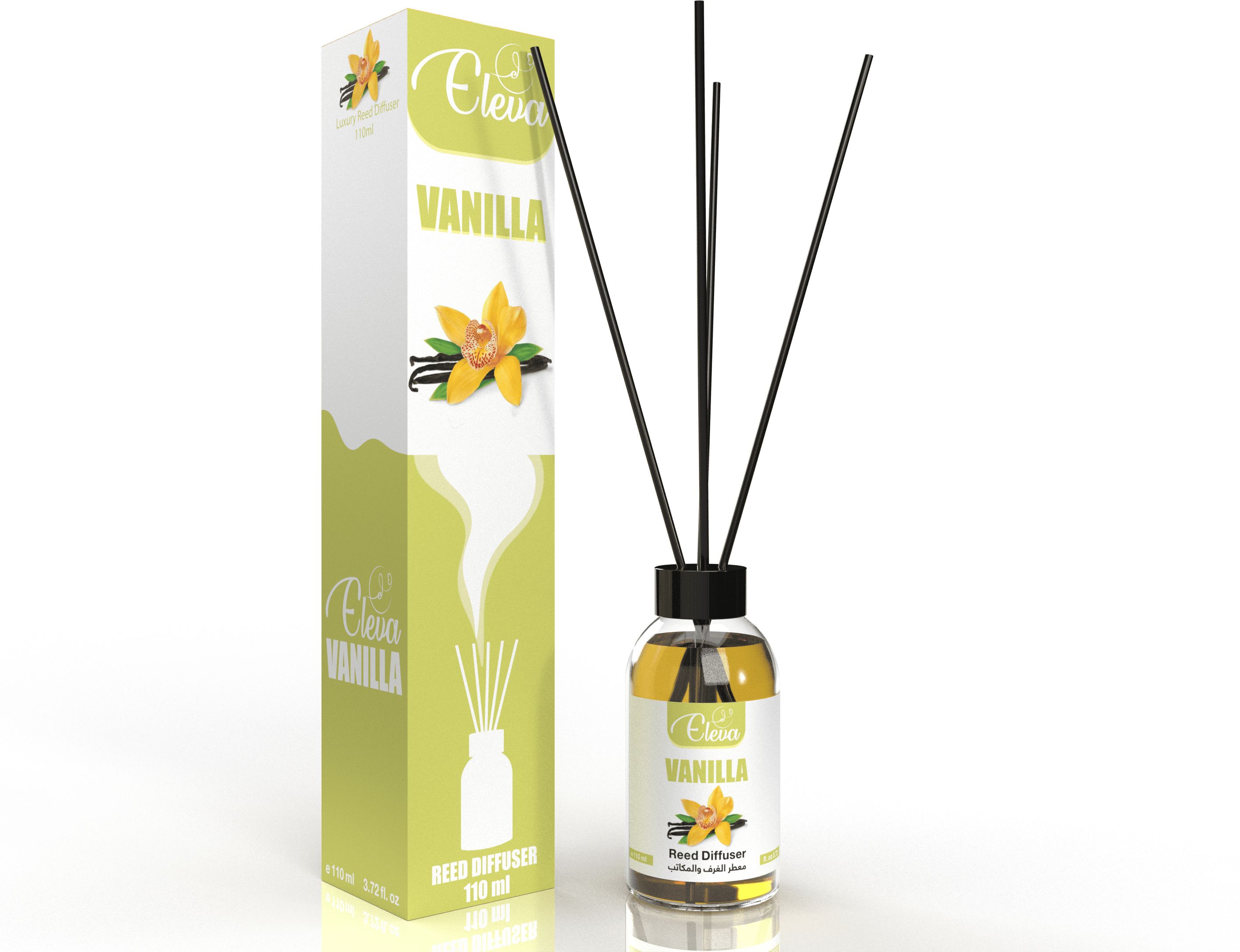 ZAN AROMA Manufacturer ELEVA – Diffuseur à bâtonnets Vanille – 110 ml