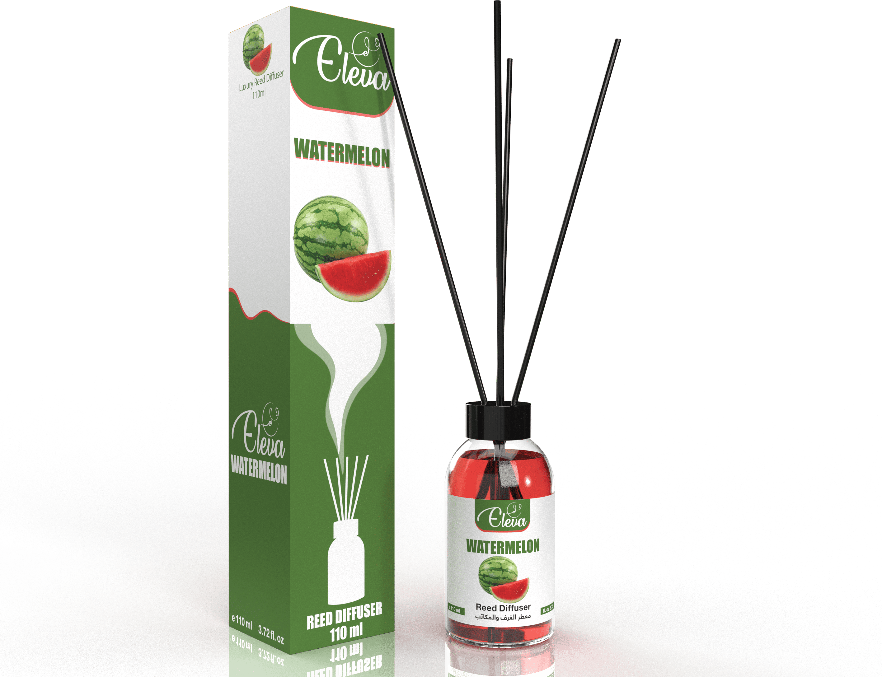 ZAN AROMA Manufacturer ELEVA – Diffuseur à bâtonnets Pastèque – 110 ml