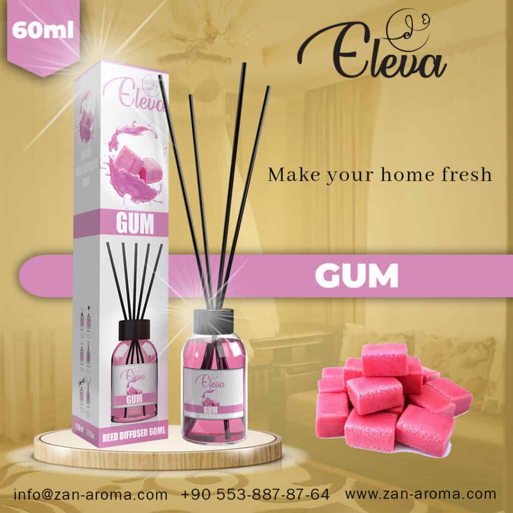 ELEVA Diffuseur à bâtonnets Chewing-gum 60 ml