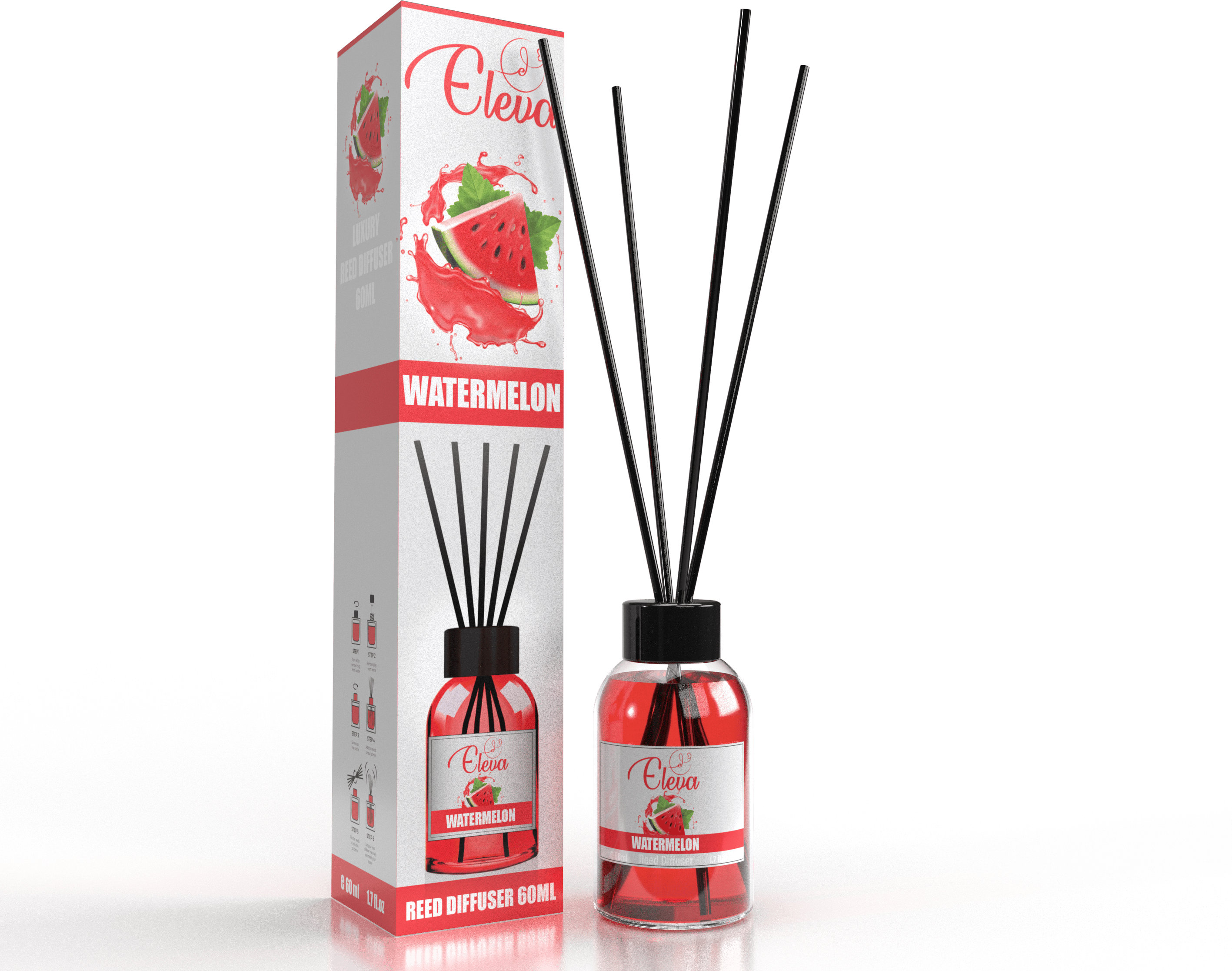 ZAN AROMA Manufacturer ELEVA – Diffuseur à bâtonnets Pastèque – 60 ml