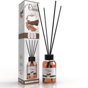 ELEVA Oud reed diffuser, 60 ml product packaging