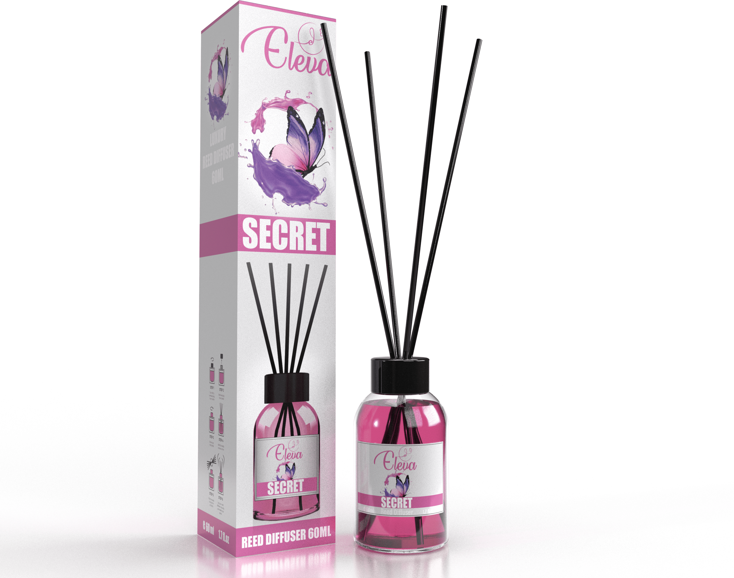ZAN AROMA Manufacturer ELEVA – Diffuseur à bâtonnets Secret – 60 ml