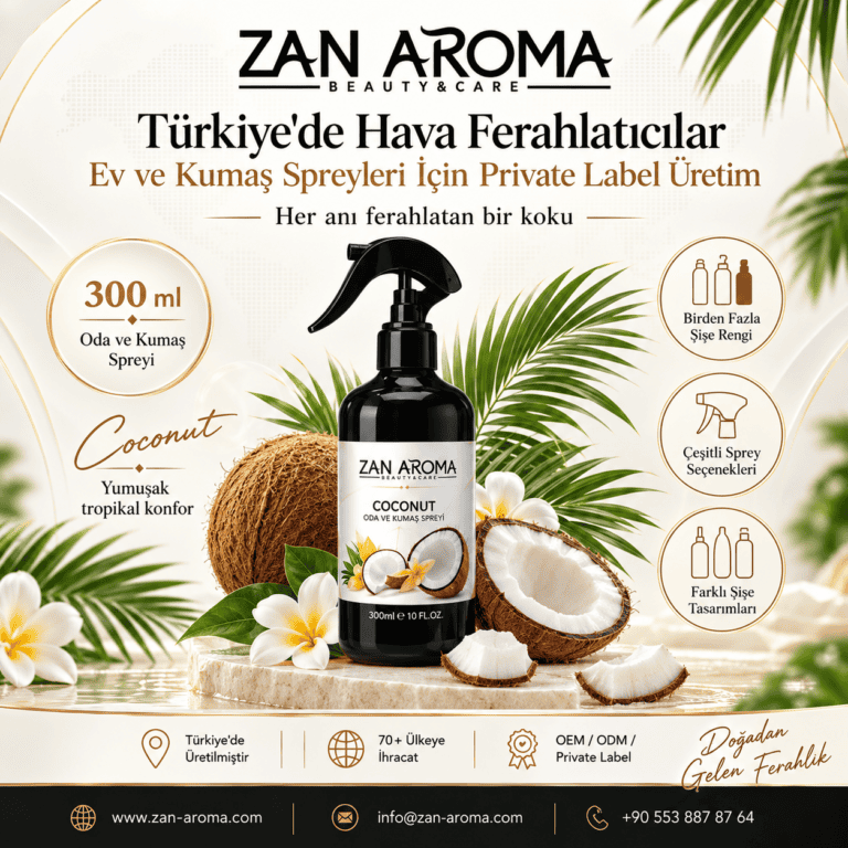 Özel Markalı Oda Spreyi Üretimi: Hindistan Cevizi 300 ml özel markalı oda spreyi üretimi Hindistan cevizi 300 ml Türkiye