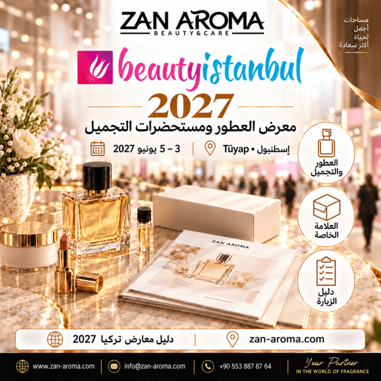 BEAUTYISTANBUL 2027 in Turkey: A Guide for Perfume and Beauty Buyers BEAUTYISTANBUL, Istanbul, 3–5 June 2027, Tüyap Fair Center. ZAN AROMA buyer guide cover.