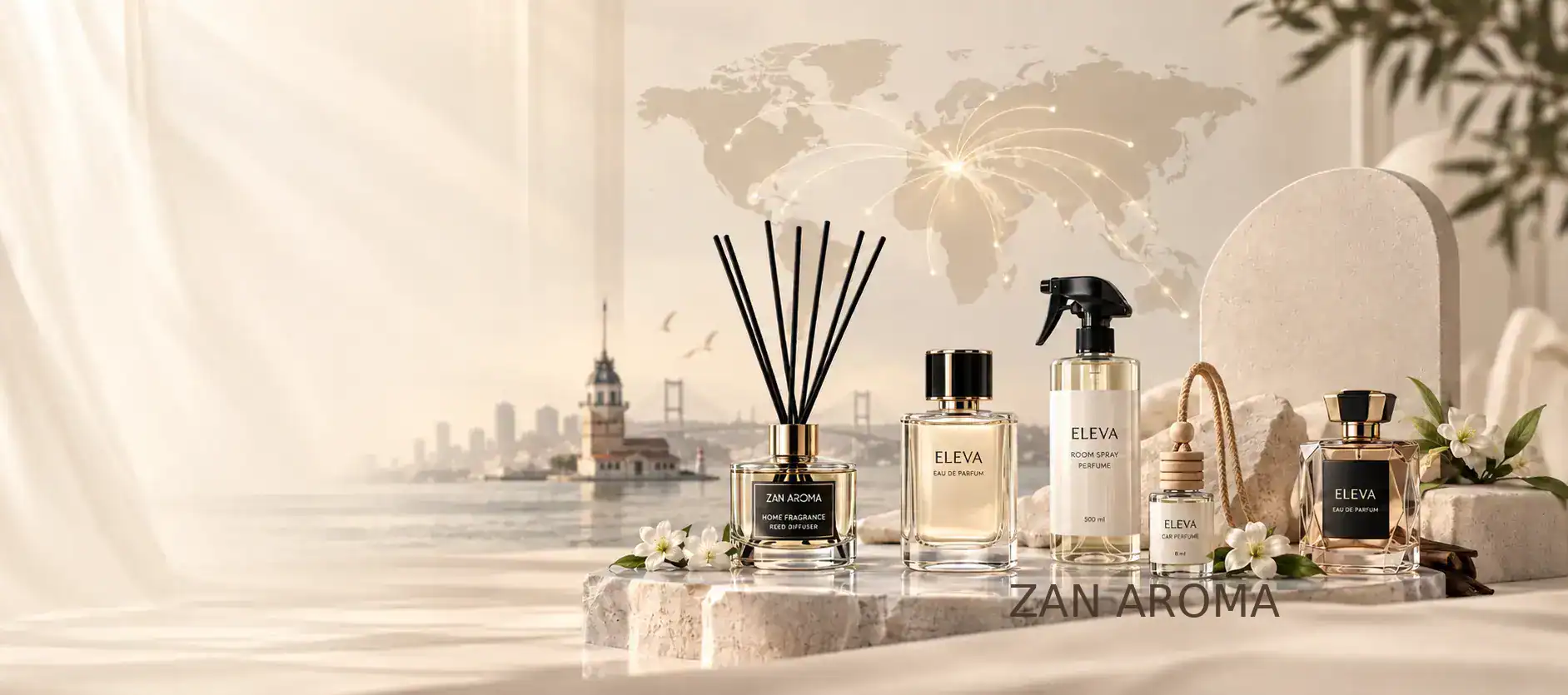 ZAN AROMA perfumes, home and car fragrances for private label manufacturing in Türkiye